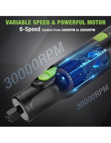 Herramienta Rotativa Inalámbrica WORKPRO 8V con 117 Accesorios