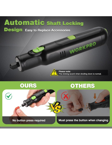 Herramienta Rotativa Inalámbrica WORKPRO 8V con 117 Accesorios