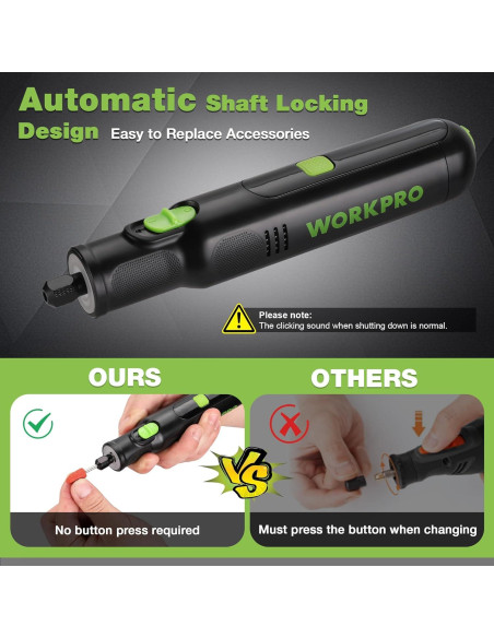 Herramienta Rotativa Inalámbrica WORKPRO 8V con 117 Accesorios