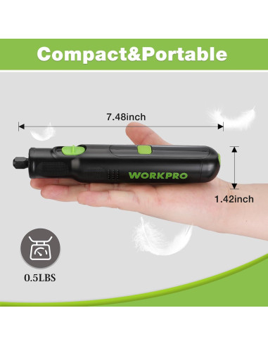 Herramienta Rotativa Inalámbrica WORKPRO 8V con 117 Accesorios