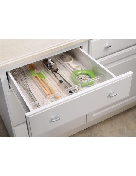 Contenedor Apilable de Plástico iDesign 40.6x15.2 cm Transparente