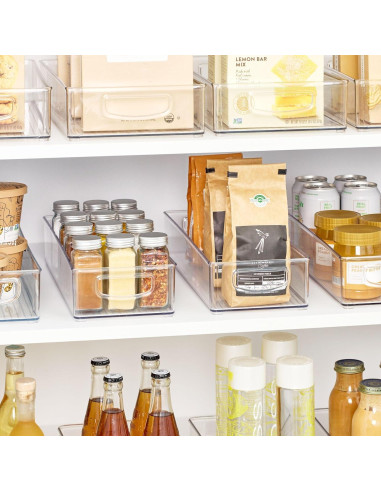 Contenedor Apilable de Plástico iDesign 40.6x15.2 cm Transparente