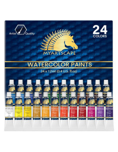 Juego de Pinturas Acuareladas MyArtscape 24 x 12ml - Colores Vibrantes