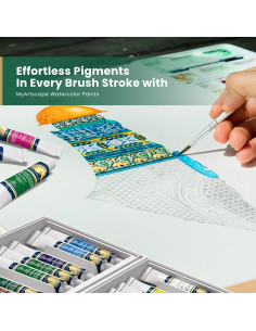 Juego de Pinturas Acuareladas MyArtscape 24 x 12ml - Colores Vibrantes 2