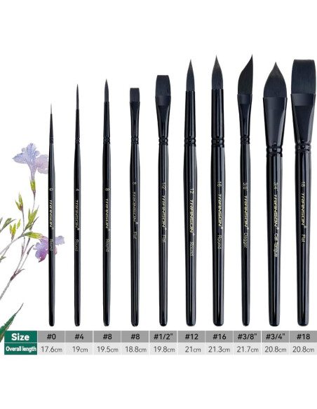 Set de 10 Pinceles de Acuarela Transon Profesionales
