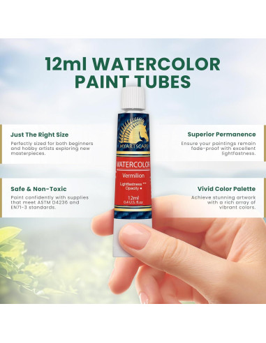 Juego de Pinturas Acuareladas MyArtscape 24 x 12ml - Colores Vibrantes