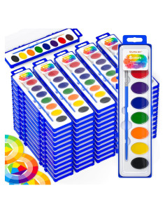 Conjunto de Pintura Acuarela Shuttle Art 60 Paquetes 8 Colores