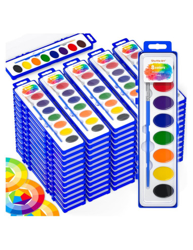 Conjunto de Pintura Acuarela Shuttle Art 60 Paquetes 8 Colores
