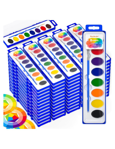 Conjunto de Pintura Acuarela Shuttle Art 60 Paquetes 8 Colores