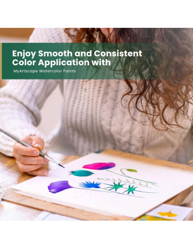 Juego de Pinturas Acuareladas MyArtscape 24 x 12ml - Colores Vibrantes