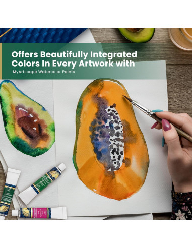 Juego de Pinturas Acuareladas MyArtscape 24 x 12ml - Colores Vibrantes