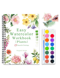 Set de Acuarela Terself con 16 Colores y 15 Hojas de Papel