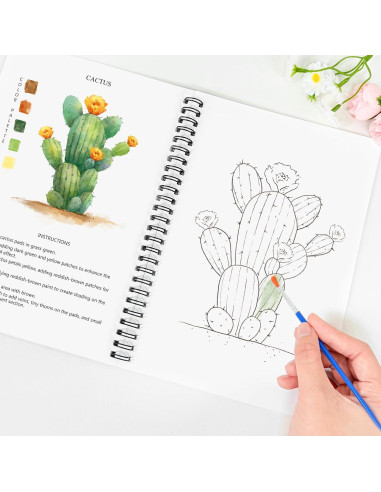 Set de Acuarela Terself con 16 Colores y 15 Hojas de Papel