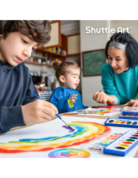 Conjunto de Pintura Acuarela Shuttle Art 60 Paquetes 8 Colores