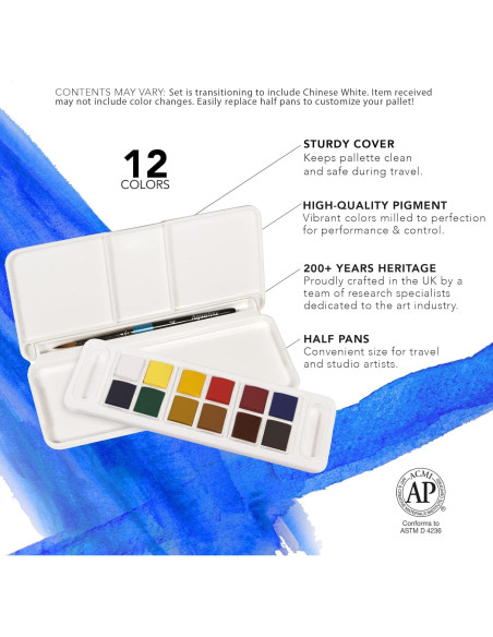 Set de Acuarelas Daler Rowney Aquafine 12 Colores 30ml