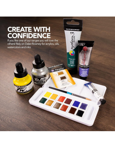 Set de Acuarelas Daler Rowney Aquafine 12 Colores 30ml