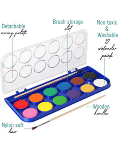 Juego de Pintura Acuarela Papelería Definitiva 24 Colores 2