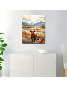 Kit Pintar por Números TUMOVO 40x50 cm Vaca de las Tierras Altas 2