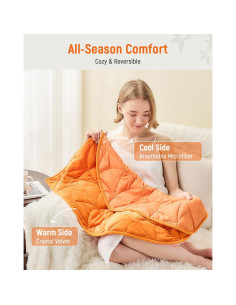 Manta con peso Eazfy Pro 76.2x101.6 cm Naranja Brillante 2