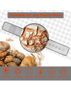 Soporte de Silicona UBeesize para Hornear Pan 53.1x22.1 cm Gris 2