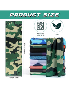 Eurzom Toallas de Enfriamiento Camuflaje 10 Piezas 101.6x30.5cm 2