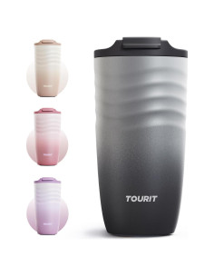 Taza de Café de Viaje TOURIT 473 ml Acero Inoxidable Aislada