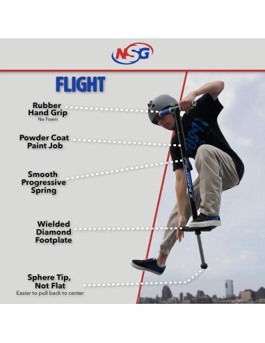 Pogo Stick NSG Flight Premium Performance Azul 36.3-81.6 kg