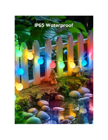 Luces Solares Brightown 60 LED 5.97m Multicolor para Exterior