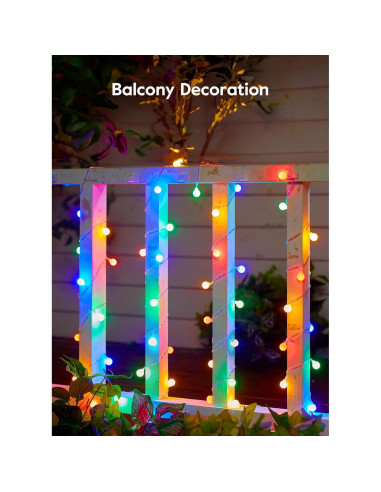 Luces Solares Brightown 60 LED 5.97m Multicolor para Exterior