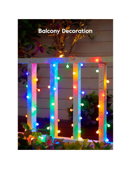 Luces Solares Brightown 60 LED 5.97m Multicolor para Exterior