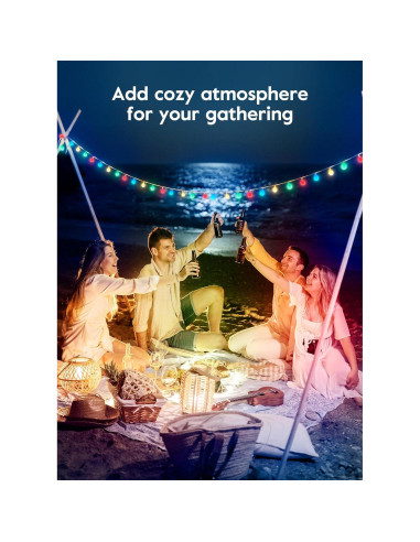 Luces Solares Brightown 60 LED 5.97m Multicolor para Exterior