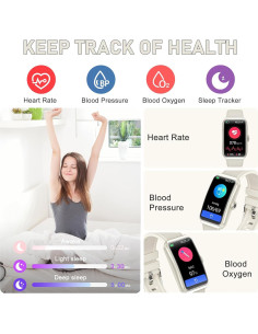 Rastreador de Fitness Moremore con Frecuencia Cardíaca y Sueño 2