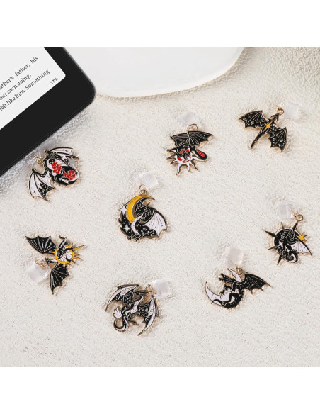 Encantos de Tapón de Polvo Tipo C TAKEALOOKO - 8 Piezas Dragones Encantos de Tapón de Polvo Tipo C TAKEALOOKO - 8 Piezas Dragones