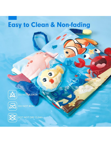 Libros Crinkle para Bebés Hahaland 0-6 Meses 2PCS