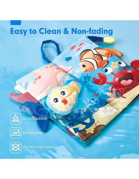 Libros Crinkle para Bebés Hahaland 0-6 Meses 2PCS