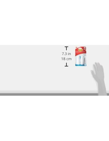 Ganchos de Baño Command Medianos Blancos 2 Piezas Resistentes