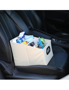 Organizador de Asiento de Coche AOKJOY Plegable Beige M 2