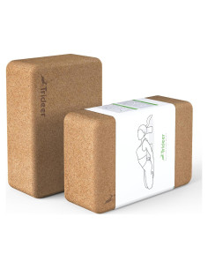 Bloques de Yoga de Corcho Trideer - Paquete de 2, 23x15x8 cm