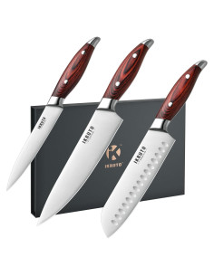 Juego de cuchillos de cocina IKRUTO 3 piezas acero inoxidable