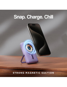 Banco de Poder Magnético 10,000mAh 20W USB-C con Soporte Metal 2