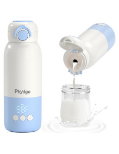 Calentador de Botellas Portátil Phydge 12.5oz Azul - Control de Temperatura