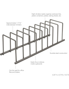Soporte para Secar Platos Spectrum Euro Gris Industrial 34x11.4 cm 2