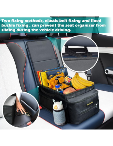 Organizador de Asiento de Coche DiGeeONEGU Plegable 2 Compartimentos