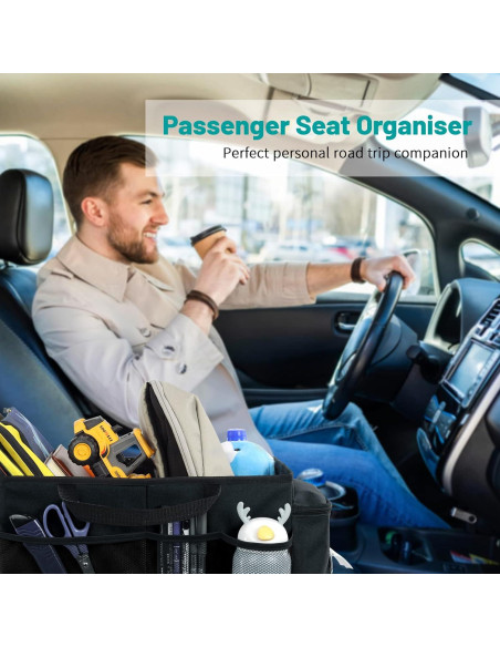 Organizador de Asiento de Coche DiGeeONEGU Plegable 2 Compartimentos