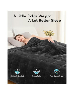 Manta con peso Sherpa Cottonblue 5.4kg 122x183cm Negra 2