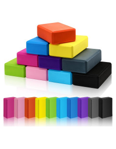 10 Bloques de Yoga EVA Antideslizantes Yilloog 23x15x7.5cm