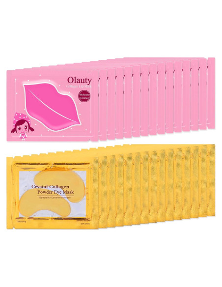30 Pares de Mascarillas de Colágeno Sulily para Labios y Ojos 30 Pares de Mascarillas de Colágeno Sulily para Labios y Ojos