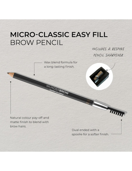 Lápiz de Cejas Micro 2.5mm Wunderbrow Rubio Vegano Lápiz de Cejas Micro 2.5mm Wunderbrow Rubio Vegano