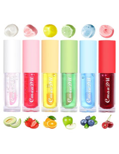 Juego de 6 Aceites Hidratantes para Labios YIBABY - Brillo Frutal