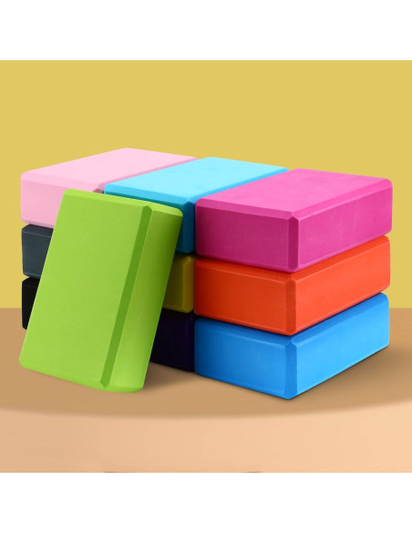 10 Bloques de Yoga EVA Antideslizantes Yilloog 23x15x7.5cm